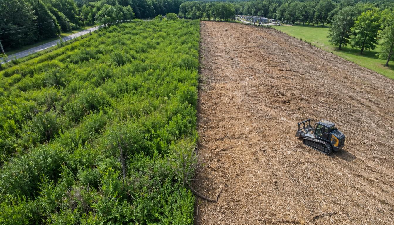 Cleared property after contractor site work
